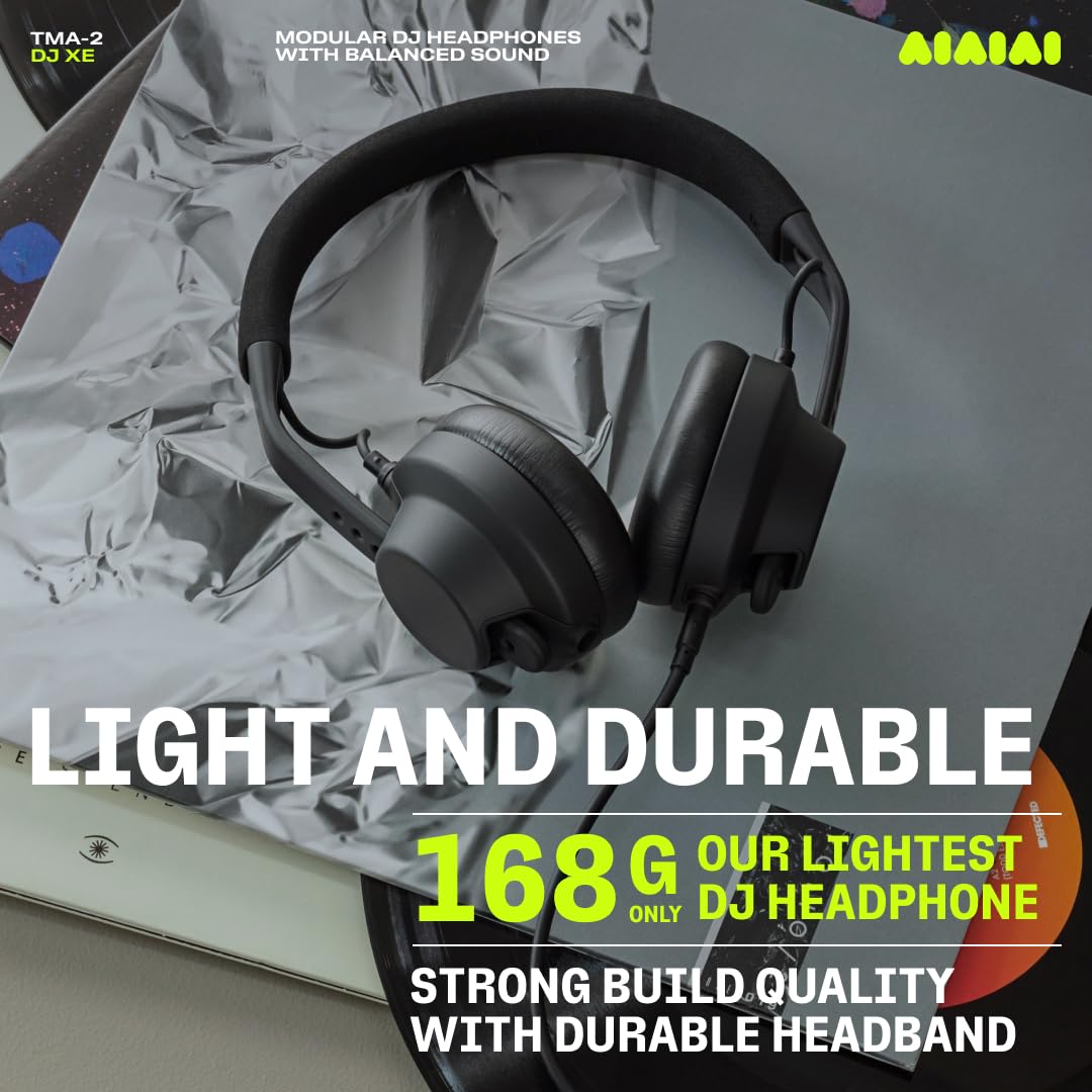 AIAIAI TMA-2 DJ XE Ultra Light Weight DJ Headphones, Black