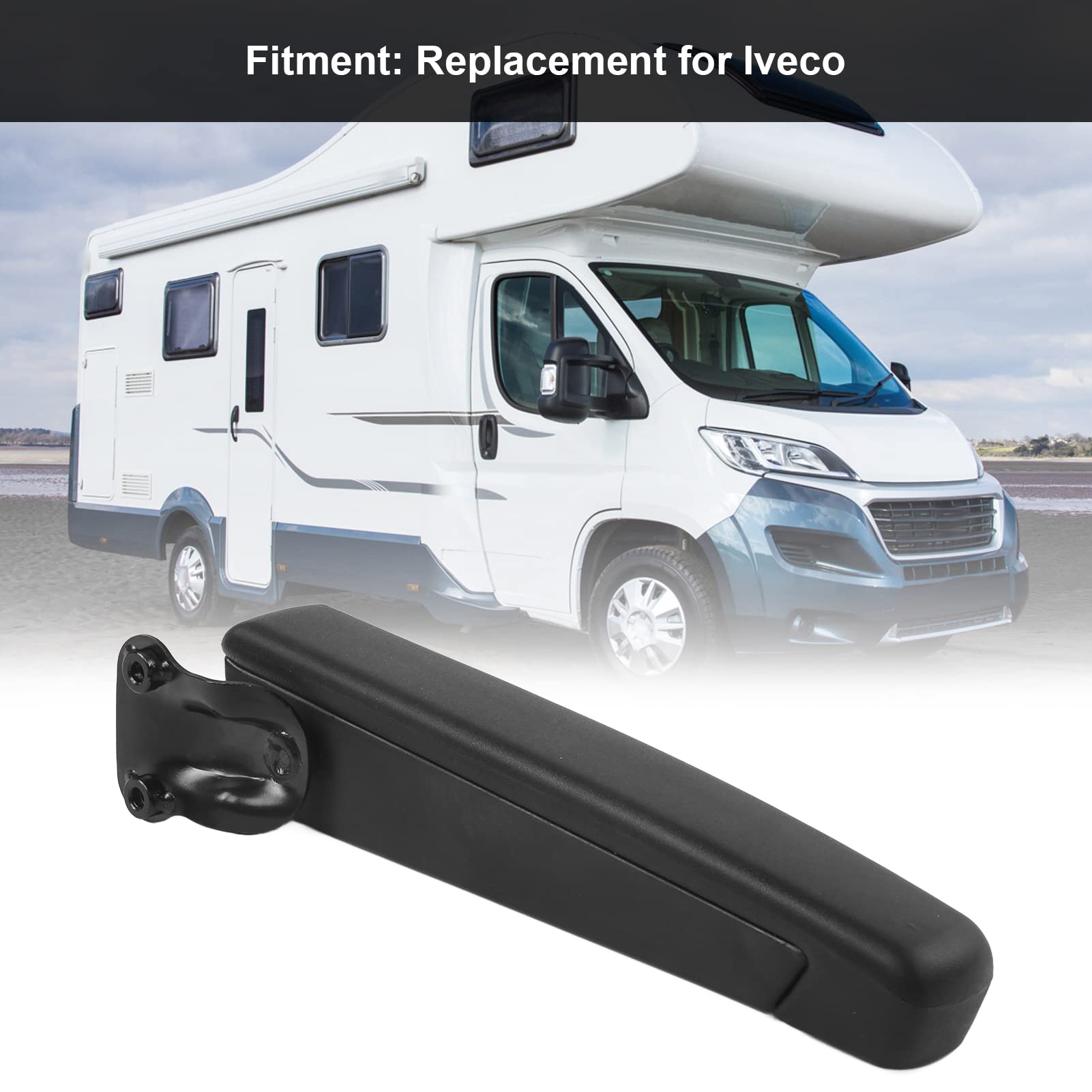 AYQEBNC Adjustable Armrest Left Side 0?120° Universal Replacement for Iveco, Shock Absorption, Wear Resistant, Sophisticated Production with PU + ABS Material for Car, Boat