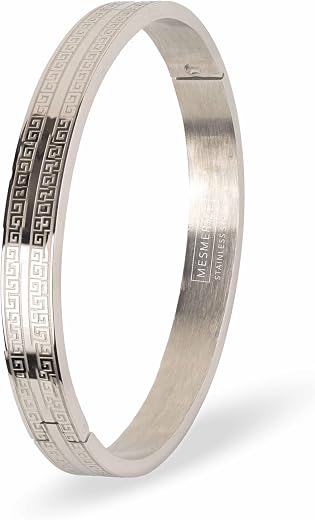 Mesmerize Atticus Stainless Steel Kada Bracelet for Men – Durable, Anti-Tarnish, Water &amp; Sweat Resistant, Hypoallergenic, ...