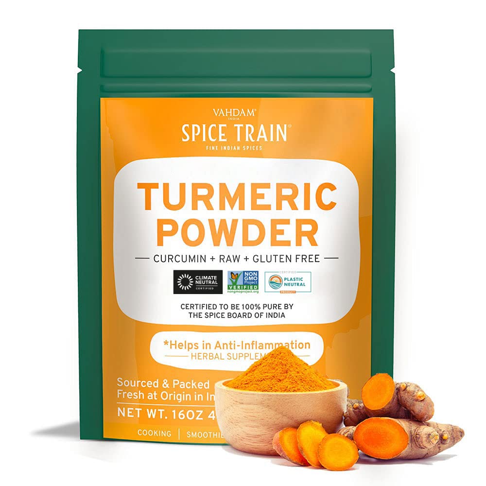 Spice Train, Organic Turmeric Root Powder (454g / 1lb) Lab Tested for
