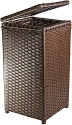Cesto de Roupa Roupeiro Fibra Sintética 30x30x60 Palha Indiana