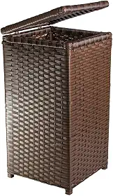 Cesto de Roupa Roupeiro Fibra Sintética 30x30x60 Palha Indiana