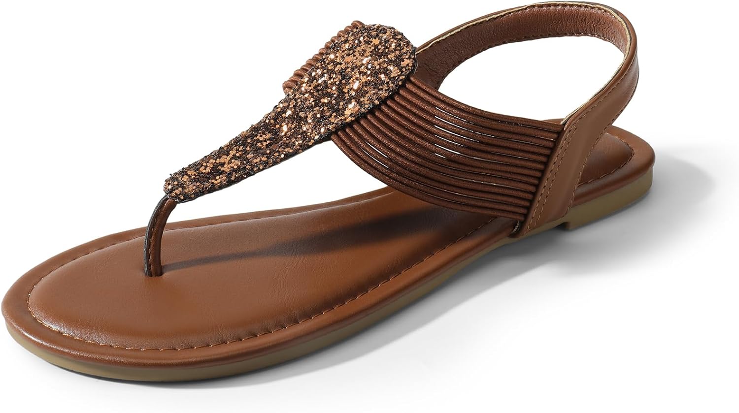 DREAM PAIRS Women's Elastic Strappy String Thong Ankle Strap Summer Gladiator Sandals