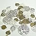 BronaGrand Pack of 50 Alloy Tree of Life Charms Pendents for Making Bracelet and Necklace