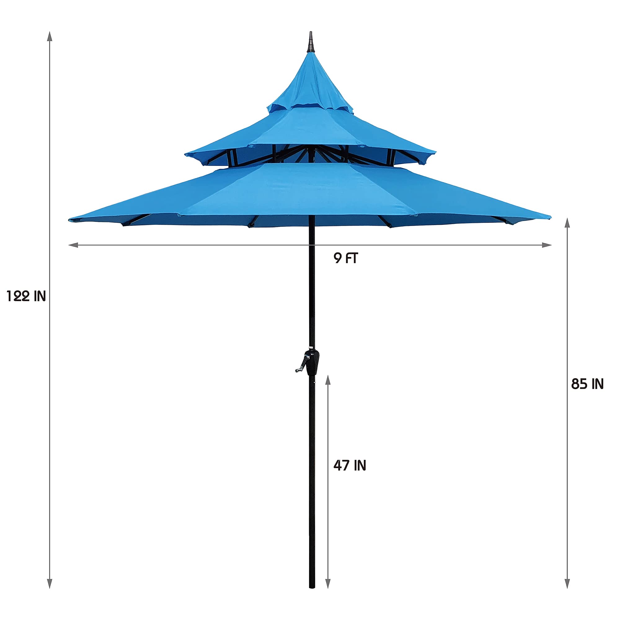 best 3 tier patio umbrella Autlaycil 15ft Outdoor Patio Umbrellas3 Tier Vented and Large Market Table  Umbrella