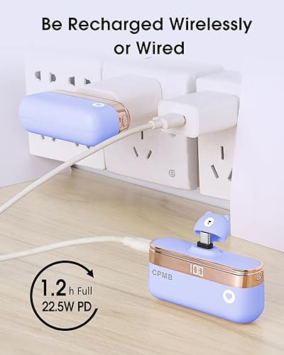 Miniatura 6 de Banco de energía portátil con 5,000 mAh, cargador portátil de 22.5 W, pantalla digital, mini batería compatible con iPhone 1414 Pro  14 Plus  14 Pro