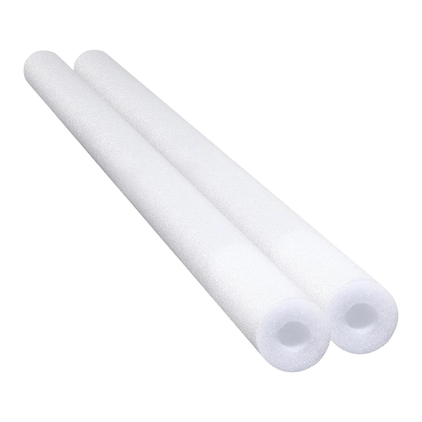 Ronyme 2Pcs Floating Pool Noodles with Hole Sponge Swimming Pool Noodles Swimming Pool Floats Hollow Tubes Beach Training Devices Reusable Swim Noodles for Trip Exercise, Adults and Children, White โ image 1
