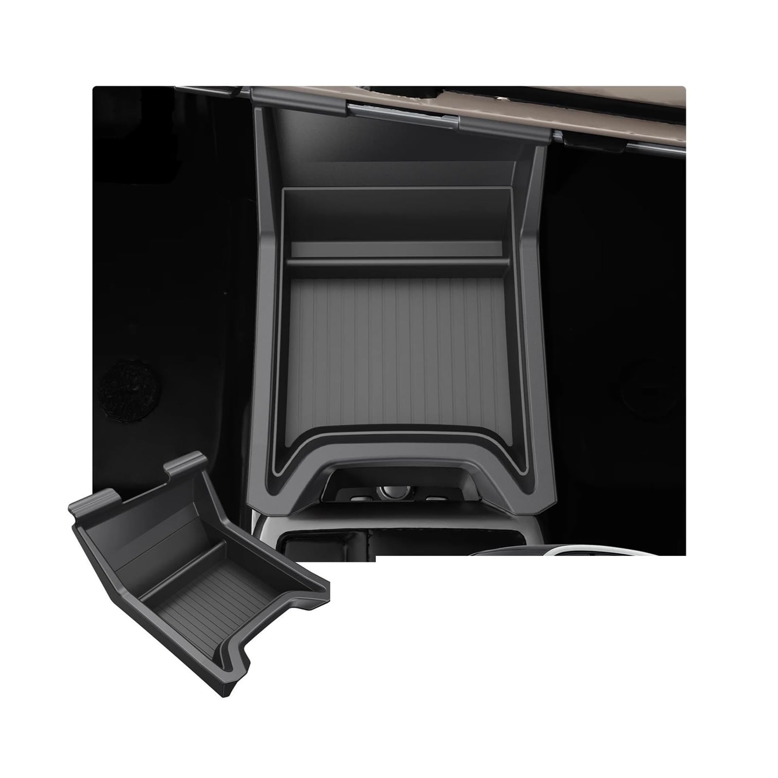 AHRPKAMERD Centre Console Organiser Tray For IX For I20 For EV 2022 2023 2024 2025 LHD Car Central Storage Box Control Container Auto Armrest Storage Box(1)
