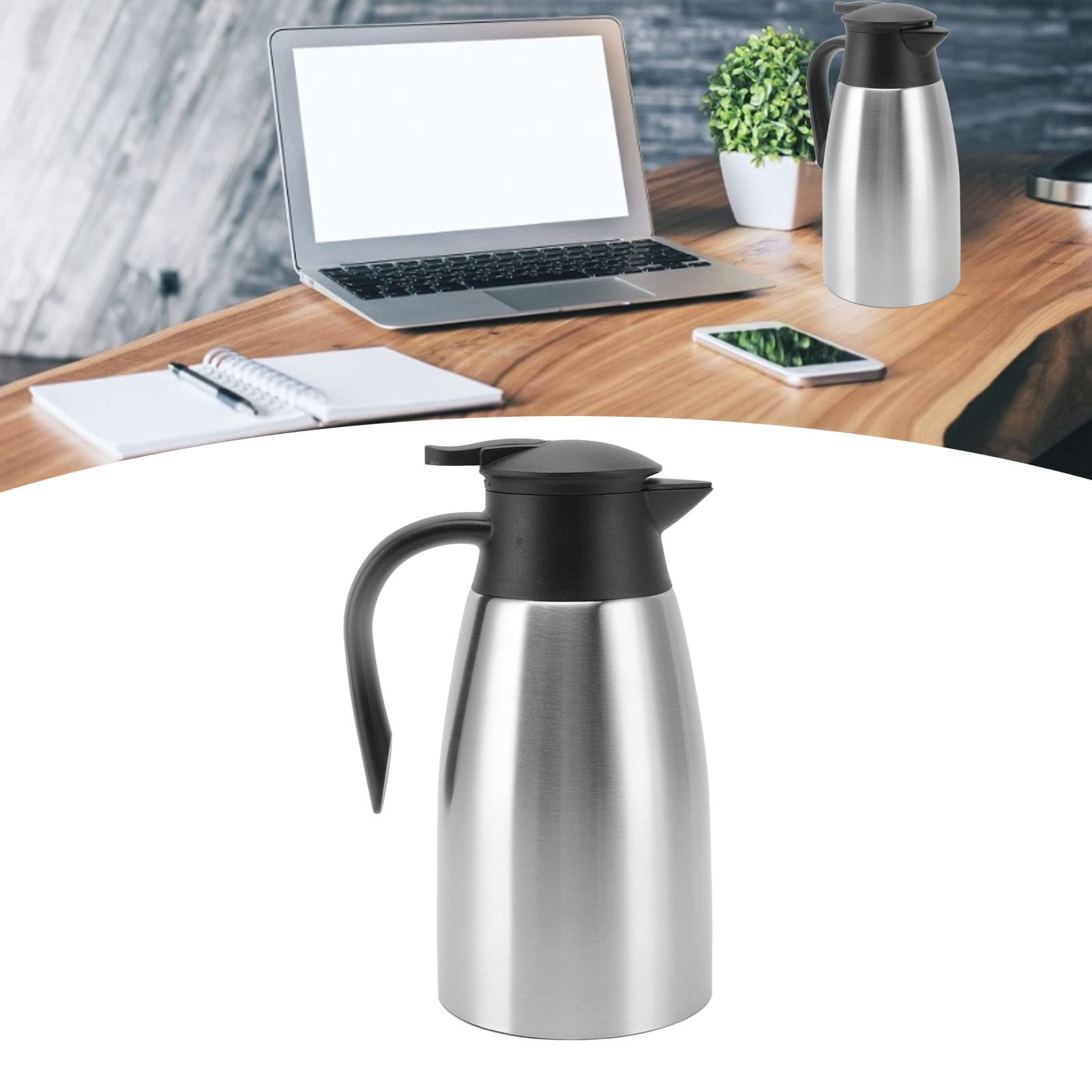 Pot thermique 2L en acier 304 pour thé et café au bureau