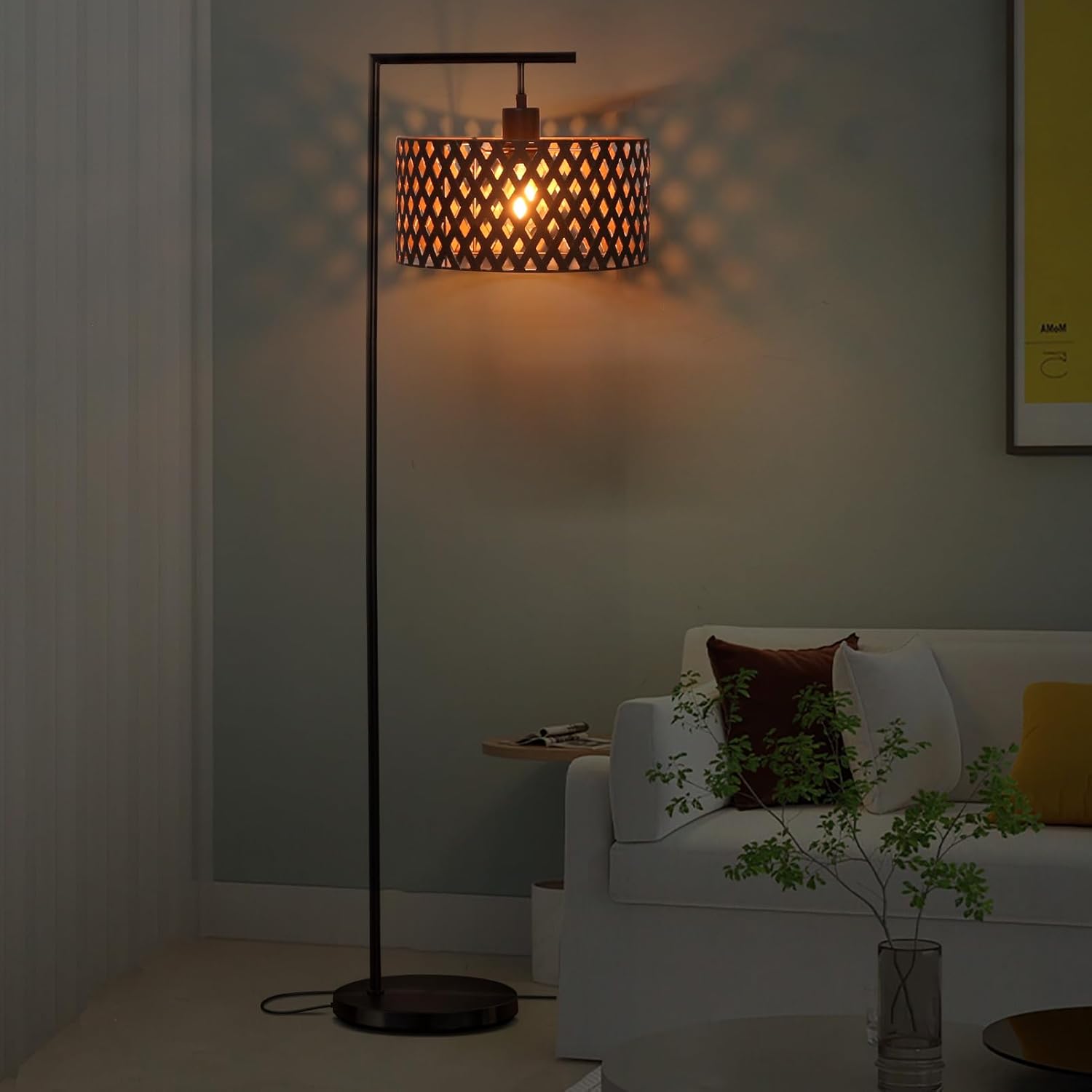 Metal Lampshade Moroccan metal drum shades, Hollow-out Metal Lamp Shade Lamp Covers for Table/Floor Lamp and Chandelier(black/antique brozen gold)