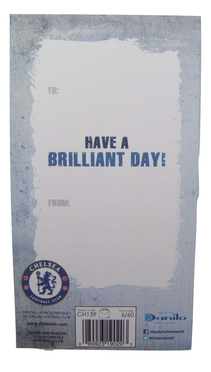 Chelsea Fc Ch139 Die Cut Crest Birthday Card
