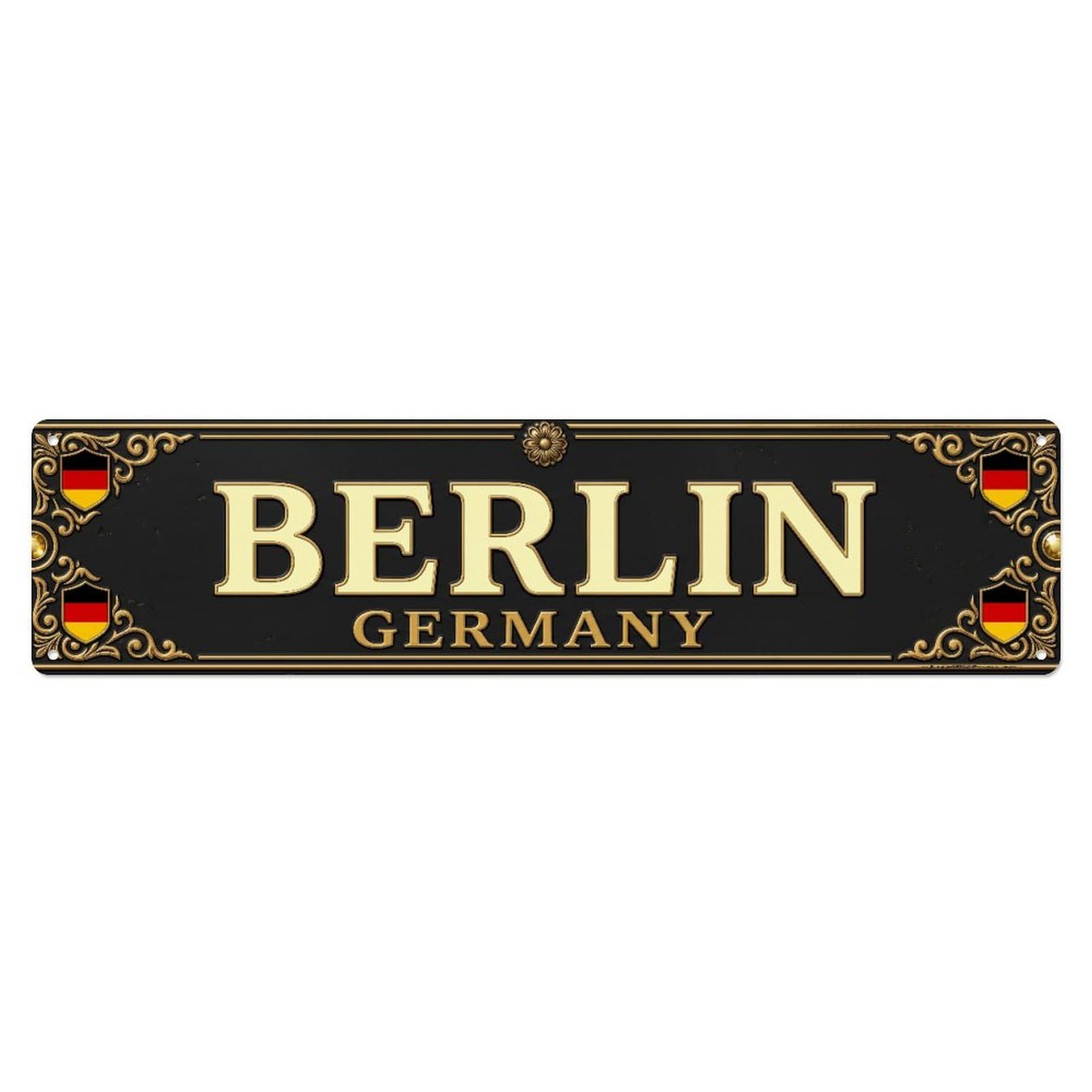 Vintage Berlin Germany Metal Tin Sign