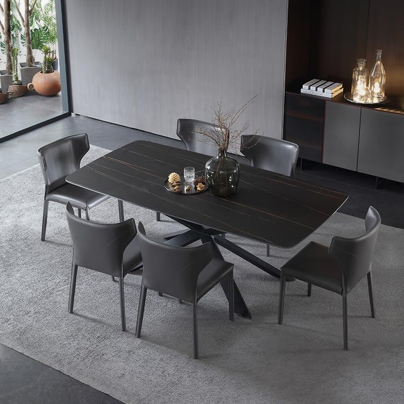 Office Chair Italian Minimalist Saddle Leather Dining Chair Modern Simple Restaurant Home Cafe Light Luxury Chairs Gaming Chair