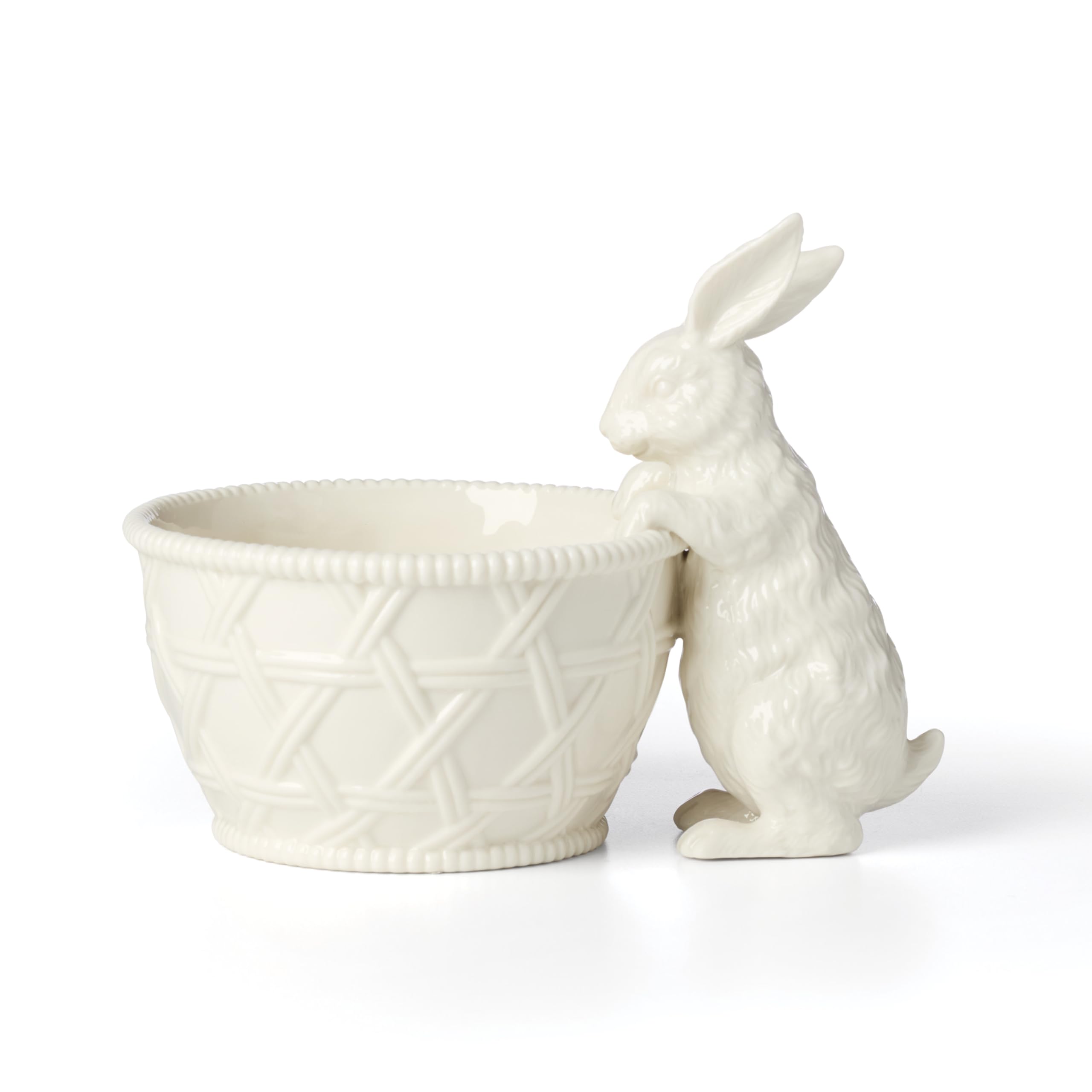 Amazon.com: Lenox 897157 Wicker Creek Bunny Candy Dish, Easter