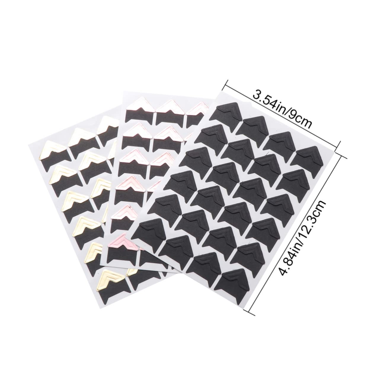 Lurrose Easy Apply Photo Corners 15 Sheets DIY Photo Album Accessories Self-Adhesive Retro Stickers for Scrapbooks
