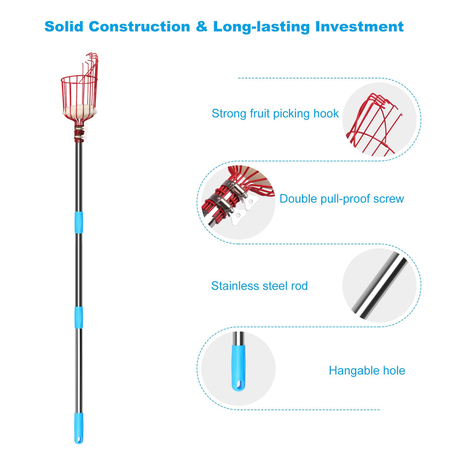 Roll-blitz Raccoglitore Di Mele Con Asta Telescopica Macchina Raccolta - Foto 10