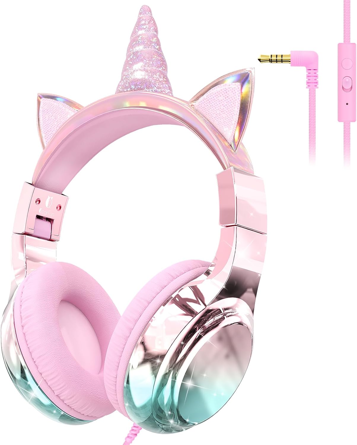 QearFun Kids Unicorn Headphones with Cord for...