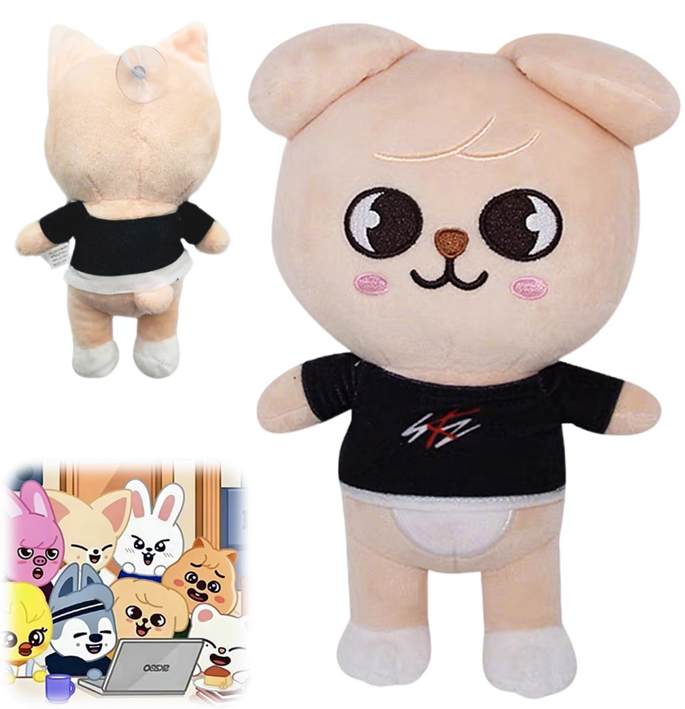WELLXUNK Skzoo Soft Toy, Skzoo Plush Toy, Stray Kids Doll Plush, Cute Cartoon Anime Stuffed Animal, Birthday Gifts for Kids, Halloween, Christmas