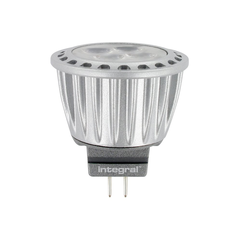 4 x Integral-LED MR11 / GU4, 3.7 Watt, 280 Lumen (20W Halogen Equivalent), 2700K Warm Light, Non-Dimmable lamp