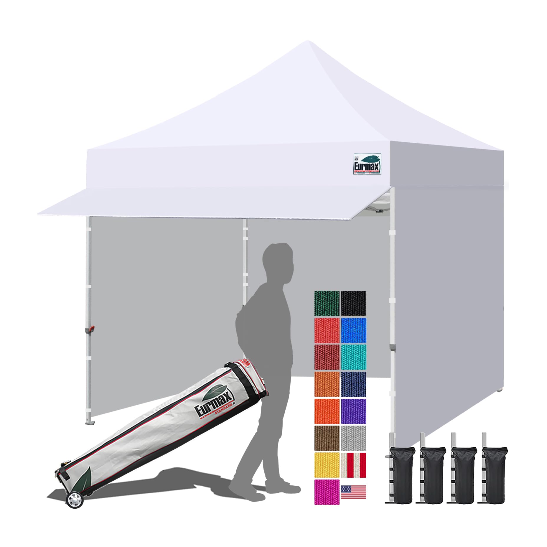 Photo 1 of Eurmax 10x10 Pop Up Canopy Tent with Awning and Sidewalls