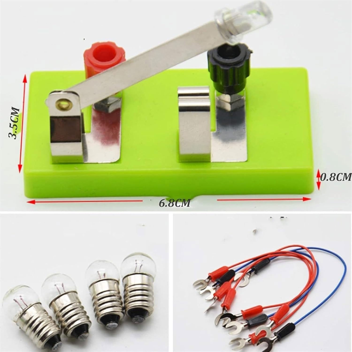 Kit for Esperimenti sui Circuiti Elettromagnetici for Principianti, Serie Base E Set for Costruzioni in Parallelo, Attrezzatura for Dimostrare I Principi Elettrici della Fisica
