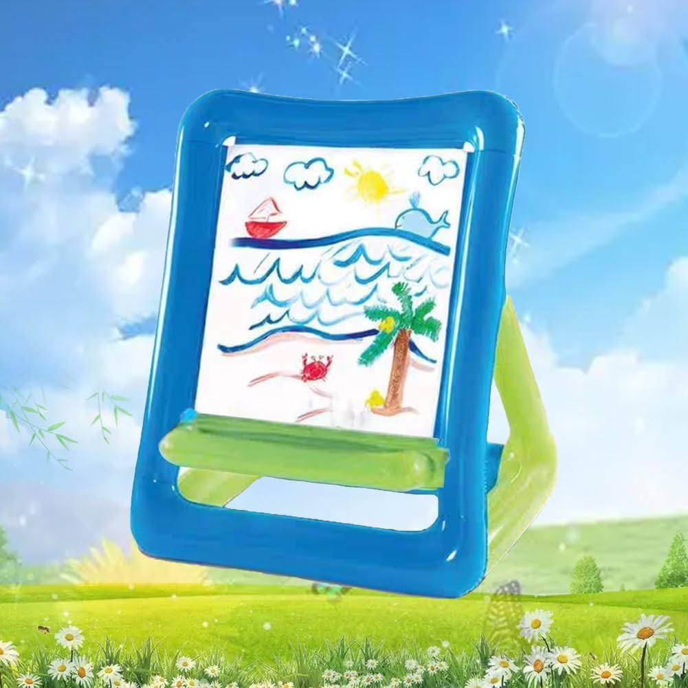 Blow up Easel for Kids Outside, Blow Up Art Easel for Kids, Double-Sided Inflatable Kid Art Easel, Outdoor & Indoor, Reusable and Portable Standing Easel, Not Pigment (1)