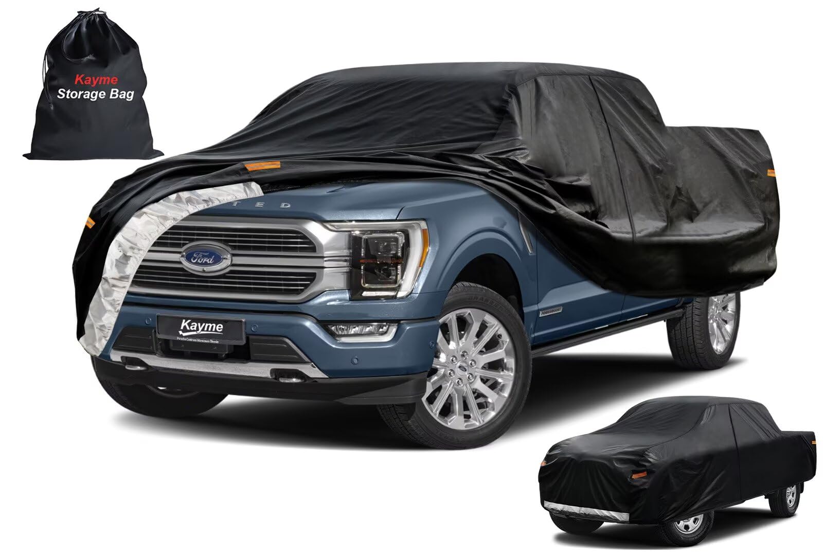 Kayme Truck Cover Custom Fit Ford F-150(1997-2025) Super Cab Short Bed. Full Exterior Heavy Duty Outdoor Pickup Truck Car Cover Waterproof All