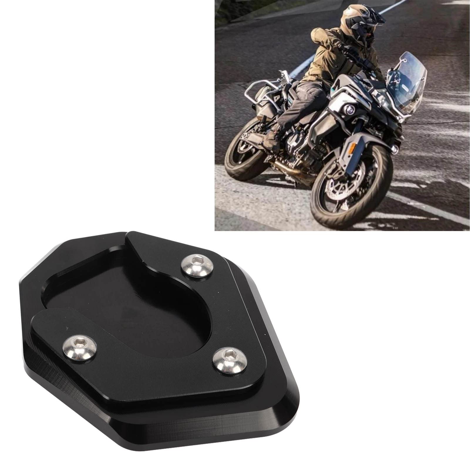 Piastra Di Estensione Per Cavalletto Moto - Alluminio CNC Anodizzato, Base Stabile Per Superfici Morbide - Foto 8