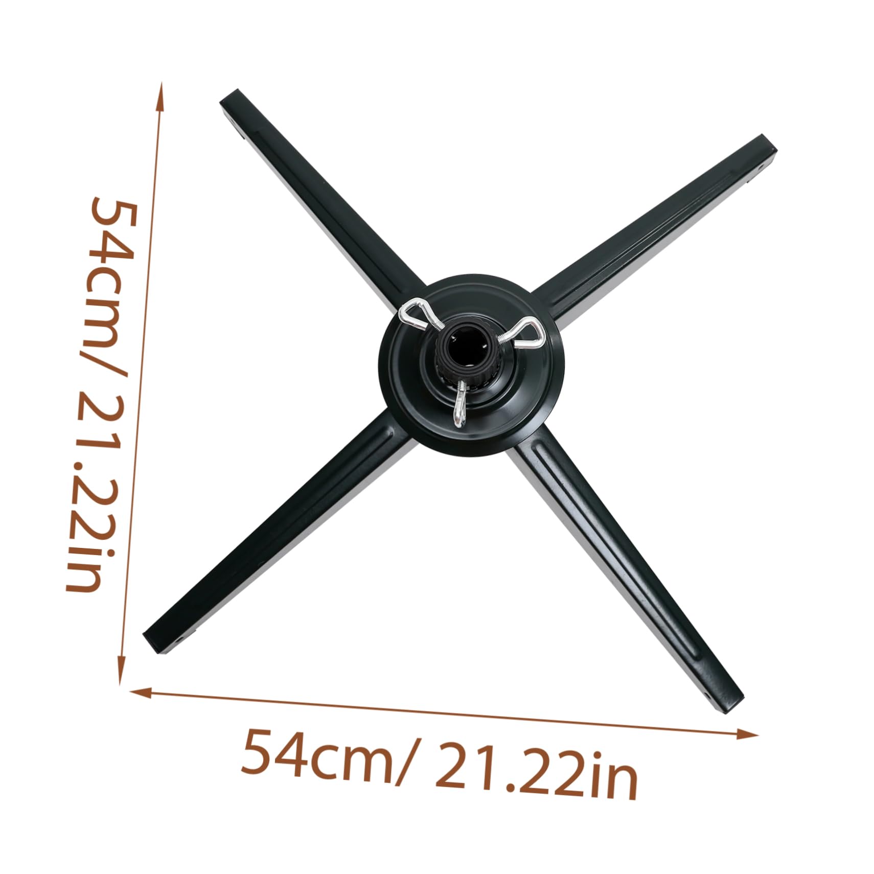 STOBAZA Sturdy Iron Christmas Tree Stand Rolling Tree Base Flat Locking Plate Xmas Riser for Artificial Home Decor Accessory