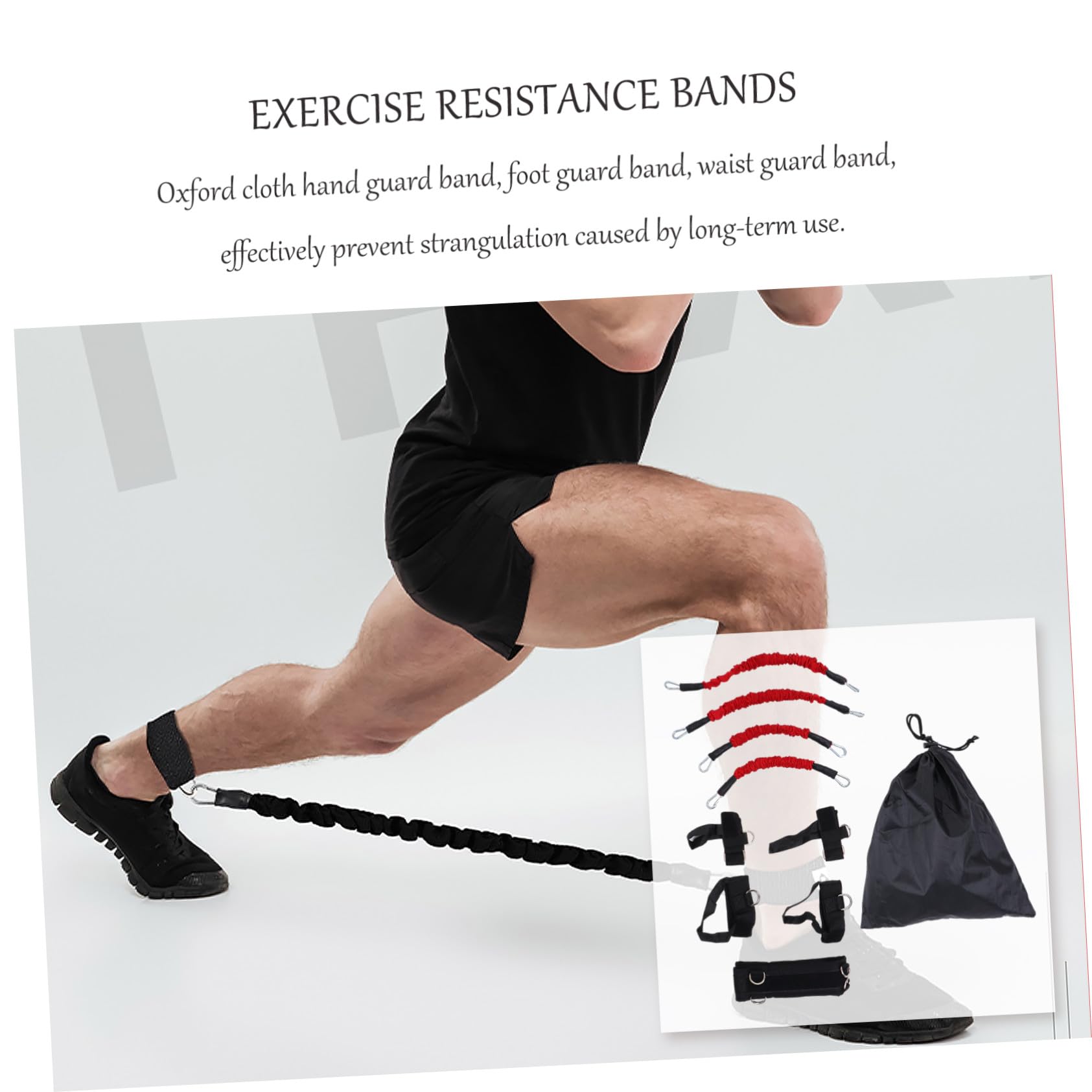 NOLITOY Kit 1 Set Bandes de Résistance pour Exercices Bandes de Fitness Entraîneur Musculaire Élastique à Haut Résistance Tissu Oxford et Corde en Caoutchouc pour Entraînement la Maison