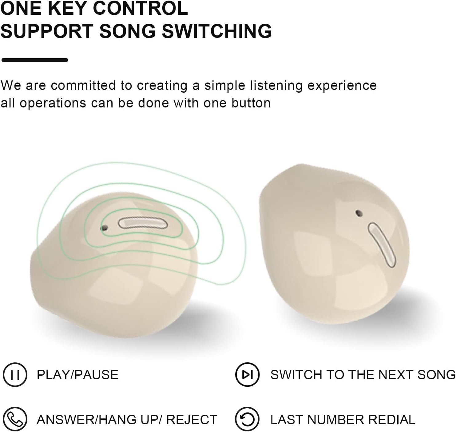 Nude Invisible Hidden Smallest Earbuds Small Wireless Bluetooth Mini Micro Tiny Ear Buds Sleep Earbuds for Work Sleepping Buds Invisible Earphones