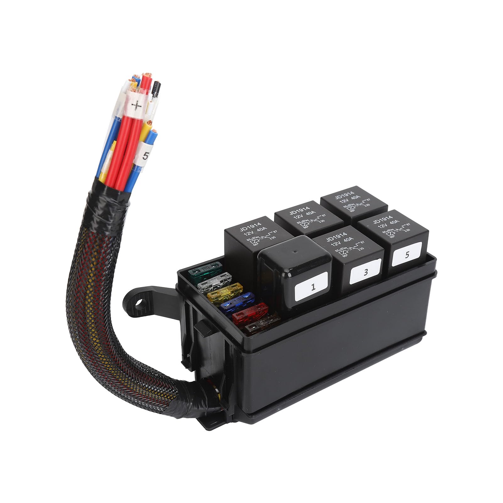 NASA4ピン リレーボックス 6PCS付き自動車レースカーヒューズリレーボックス4ピン12V40A