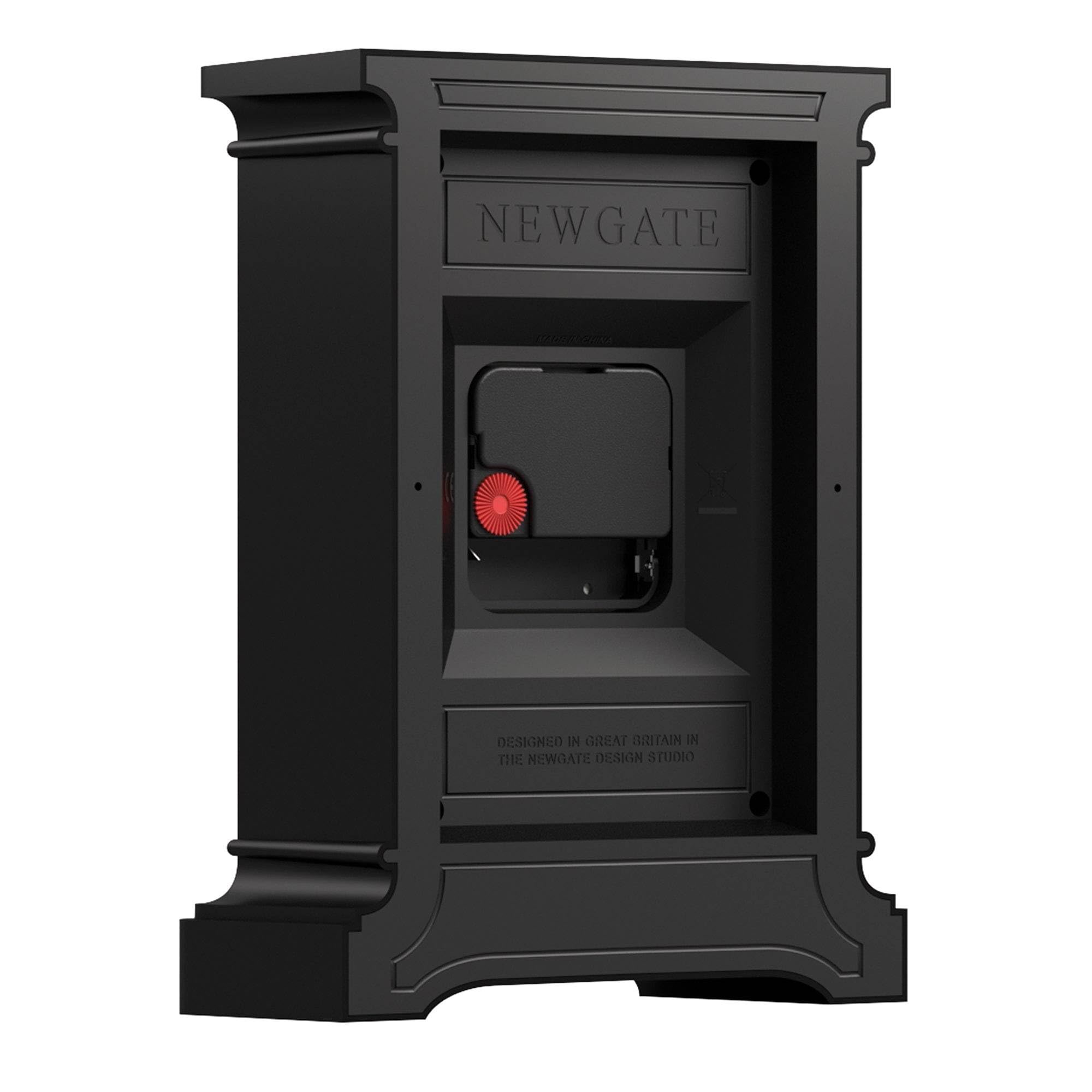 NEWGATE® Time Lord Orologio a camino | Classico design di orologio a carrozza | Nero | Numeri romani | Stile classico contemporaneo per scrivania, piano tavolo, mensola o comodino