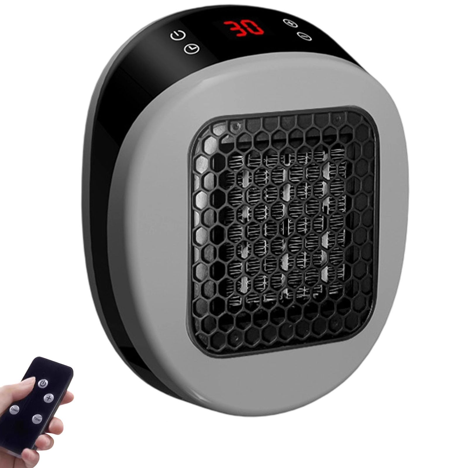 Portable Plug in Heater Fan Heater Adjustable Temperature Plug In Heaters With Remote And Led Display for Home