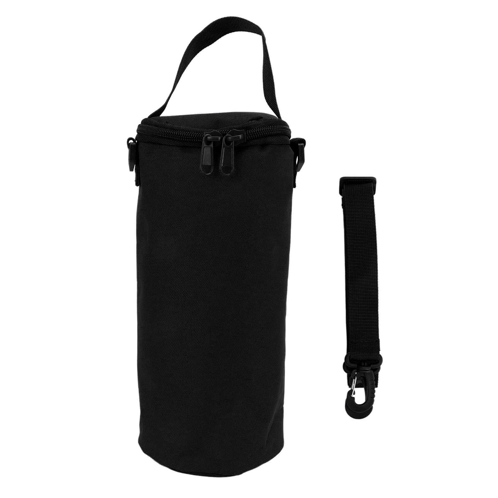 MAPHRWZ Camping Storage Bag Double Zipper Handle Design Storage Bag with Shoulder Strap for Gas Tanks Camping Lights (Black)