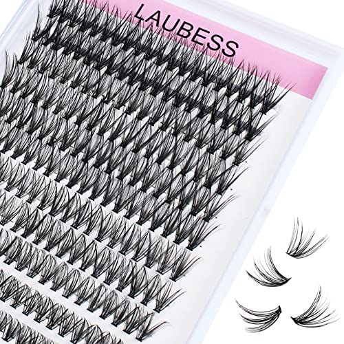 Image of Lash Clusters LAUBESS Individual Lashes Waterproof Eyelash Clusters Mixed Tray Cluster Eyelash Extensions Soft Cluster Lashes for Beginners(30D-0.07D-16)