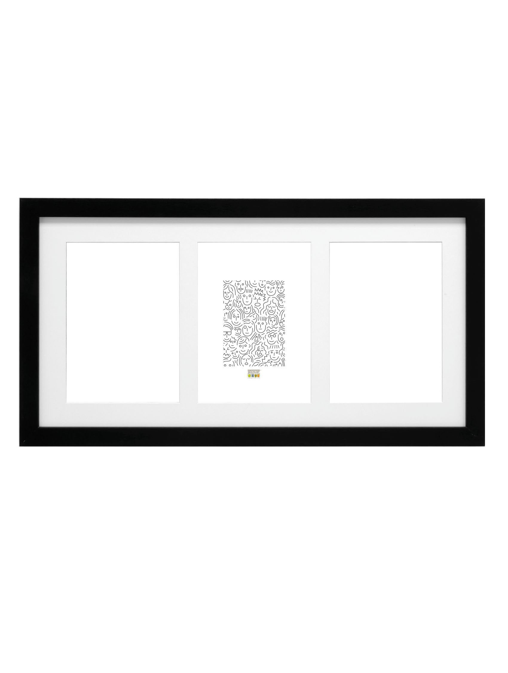 Frames S66KA3-10.0X15.0 Black Photo Frame for 3 Vertical Photos 41 x 24 x 2 cm