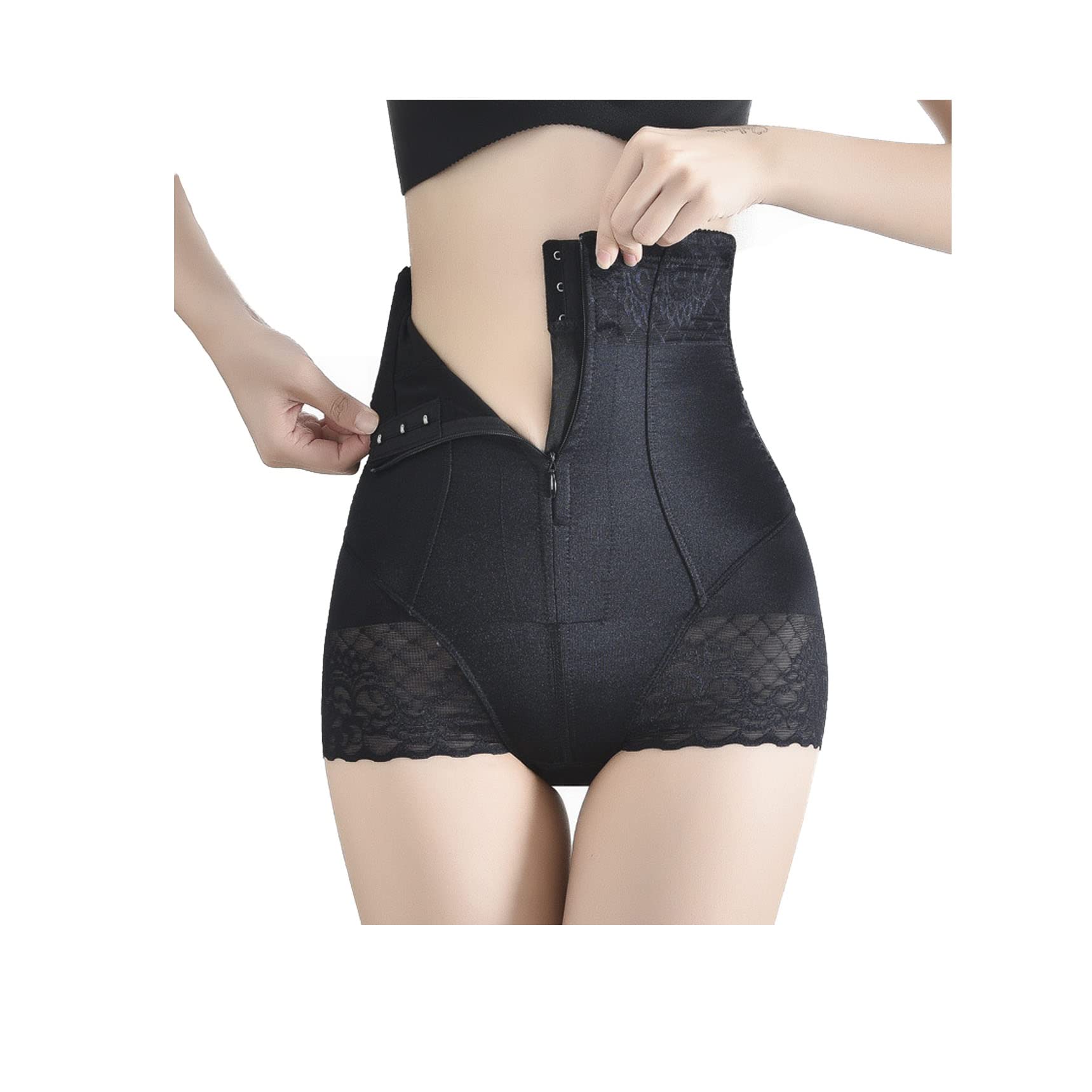 MNSFA Women Waist Trainer Shapewear Tummy Control Panties,Hi-Waist Tummy Control Body Shaper Shorts (black,L)