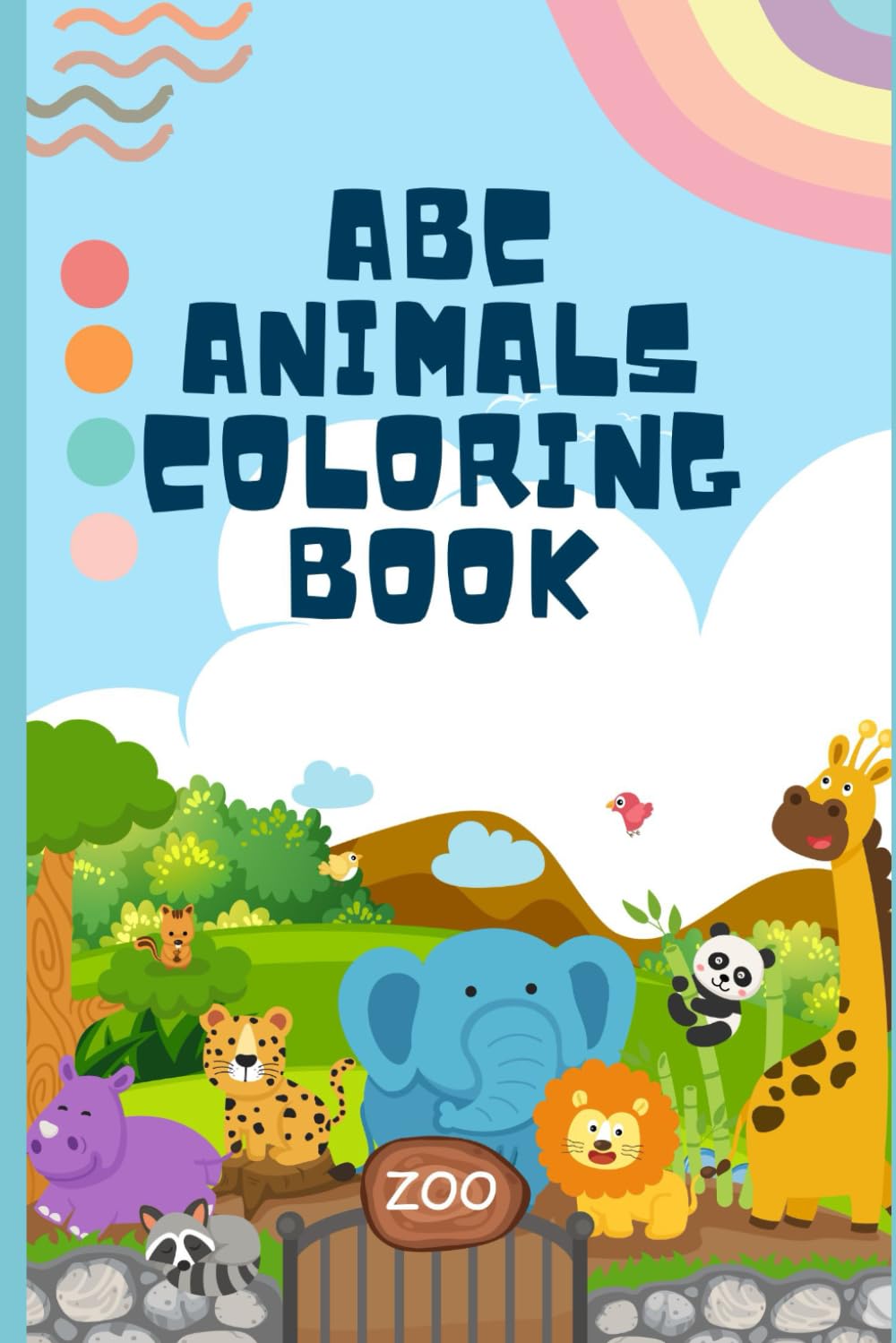 ABC Animals Coloring Book: Fun and Easy Coloring Pages for Toddlers and Kids Ages 2-5 to Learn the Alphabet