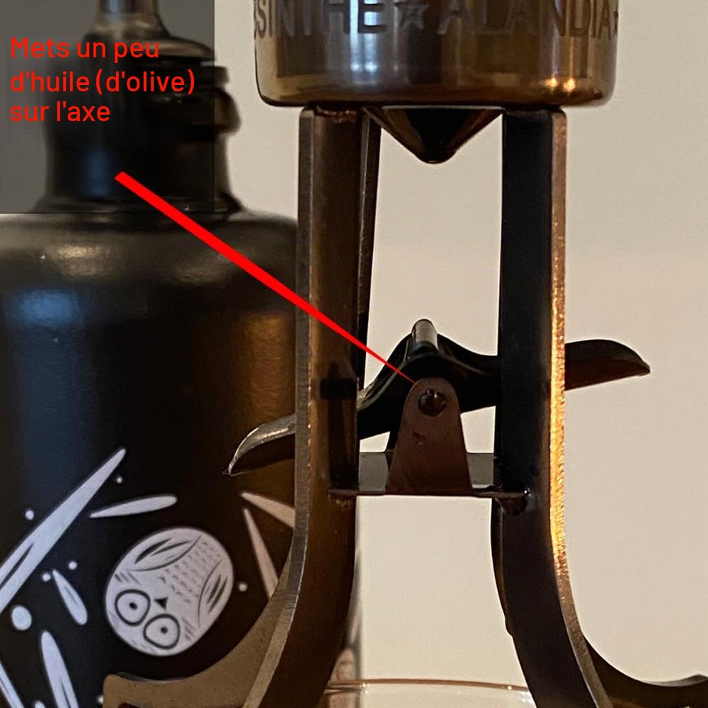 Accessoires pour Absinthe | Dripper Balancier de ALANDIA | Pour verres à Absinthe au lieu d'une Cuillère ou Fontaine | Acier inoxydable | Réplique du 19ème anniversaire