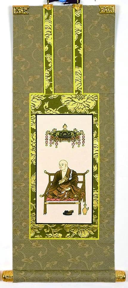 中国古美術・純手描き三尺中堂山水掛軸・水彩画・王原祁印款・書道品・絹本・一物一图 中国古美術・純手描き三尺中堂山水掛軸・水彩画・王原祁印款・書道品・