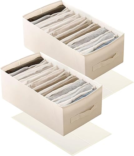 ZINQATUN Organizador de cajones de armario para ropa, organizadores de cajones, organizador de ropa de 10 rejillas para ropa plegada, organizador de