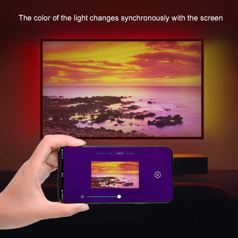XUNATA Kit de Tira de LED RGB de Música de 12 V versión WiFi- Tira de luz Autoadhesiva SMD 5050 30LEDs/m, Control remoto, Fuente de Alimentación (15m, Impermeable)