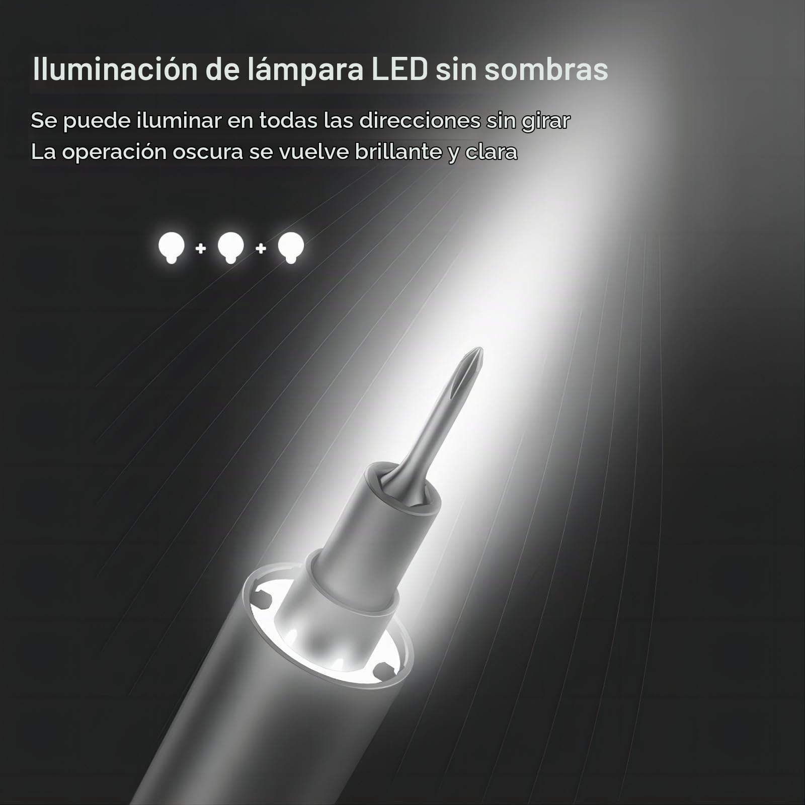 Destornillador de precisión de litio Wowstick 1F + con luz LED y alfombrilla magnética, destornillador eléctrico recargable que incluye 56 bits para la mayoría de los dispositivos electrónicos