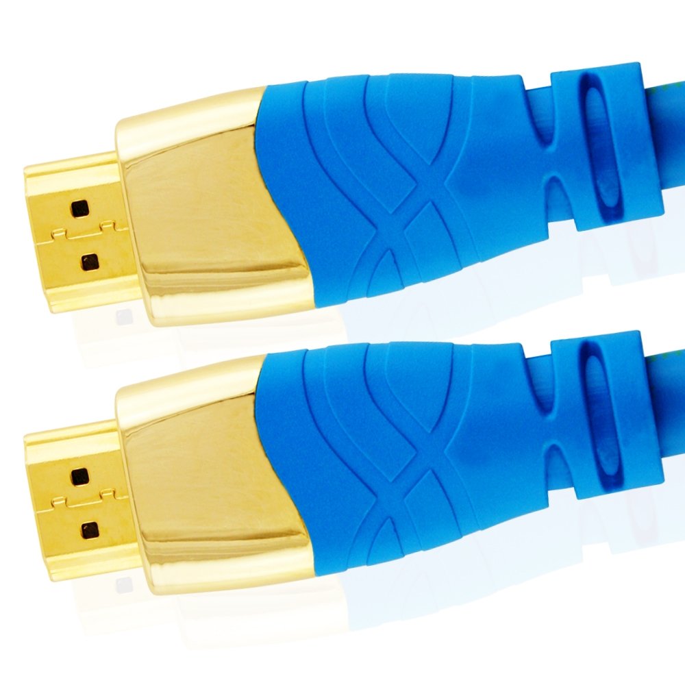 CablessonKaiser II 17.5m High Speed HDMI Cable - 8k, 4, 3D, Full HD, Ultra HD, 2160p, HDR, ARC, Ethernet - (HDMI 2.1/2.0b/2.0a/2.0/1.4) PS4, Xbox One, Wii, Sky Q, LCD, LED, UHD, CL3 certified - Blue