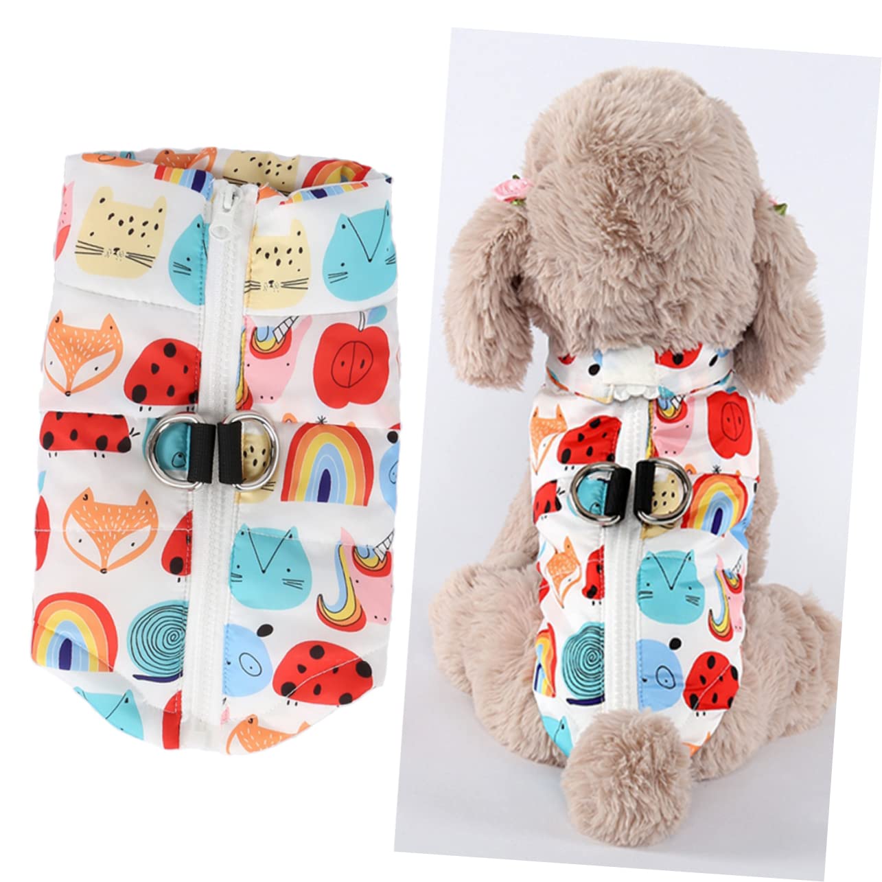 FOMIYES 3 Pezzi Gilet per Cani di Piccola Taglia Elegante Abbigliamento per Animali Domestici Gilet Caldo per Cani Motivo Animali per Fotografia E Feste