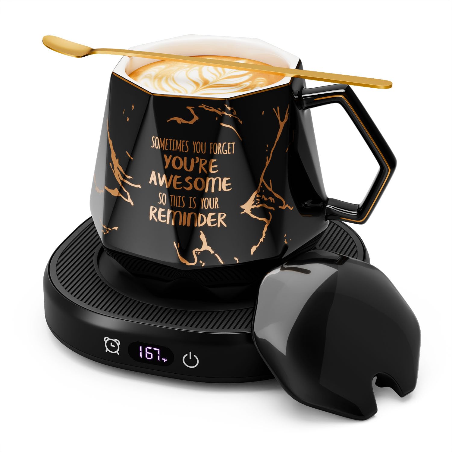 Coffee Mug Warmer Set Smart Heated Electric Tea Coffee Cup Warmer for Desk