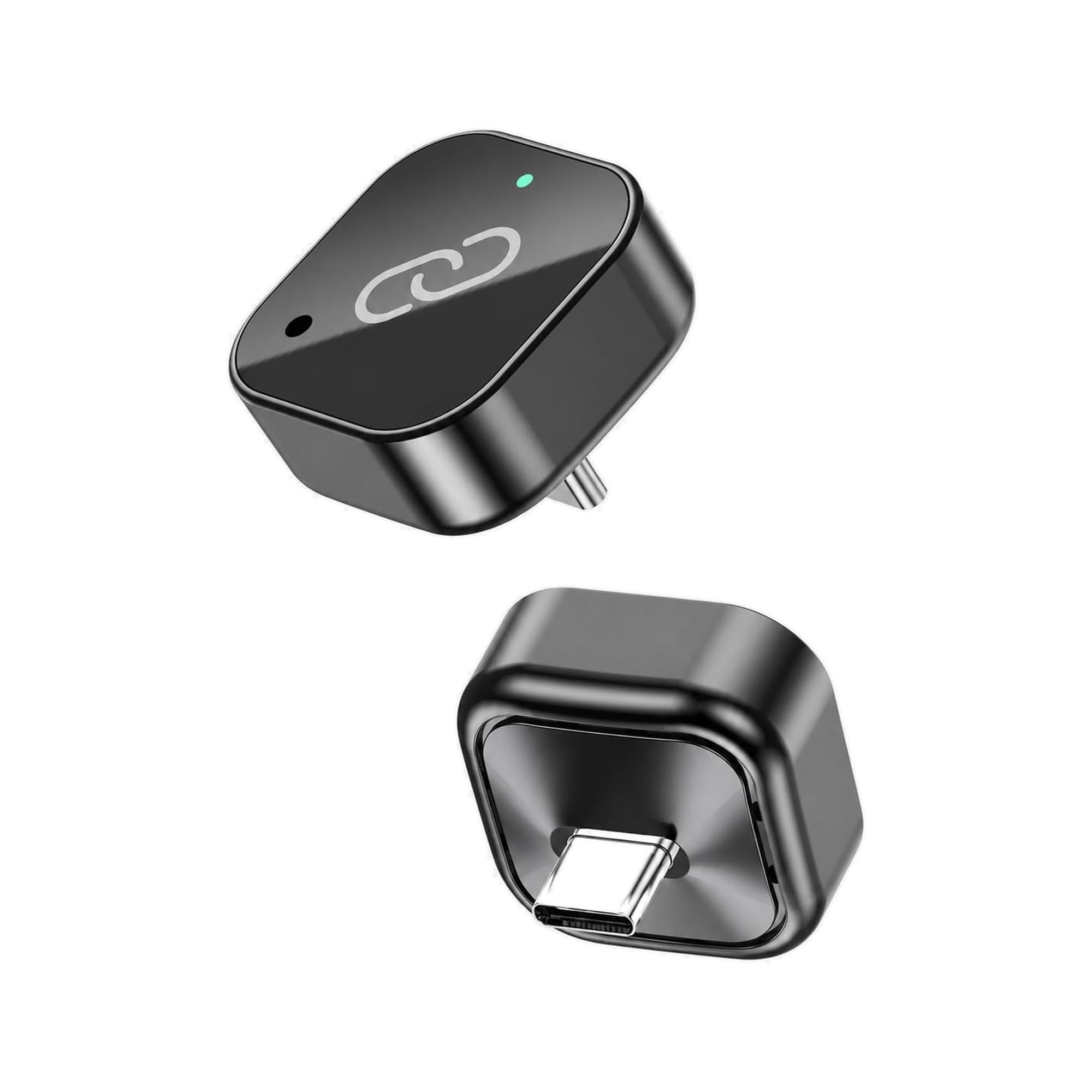 Adaptador CarPlay inalámbrico 2 en 1 USB C para CarPlay con cable de fábrica y Android Auto, reconexión automática WiFi Bluetooth 5.0 de 5 GHz, dongle de baja latencia, negro
