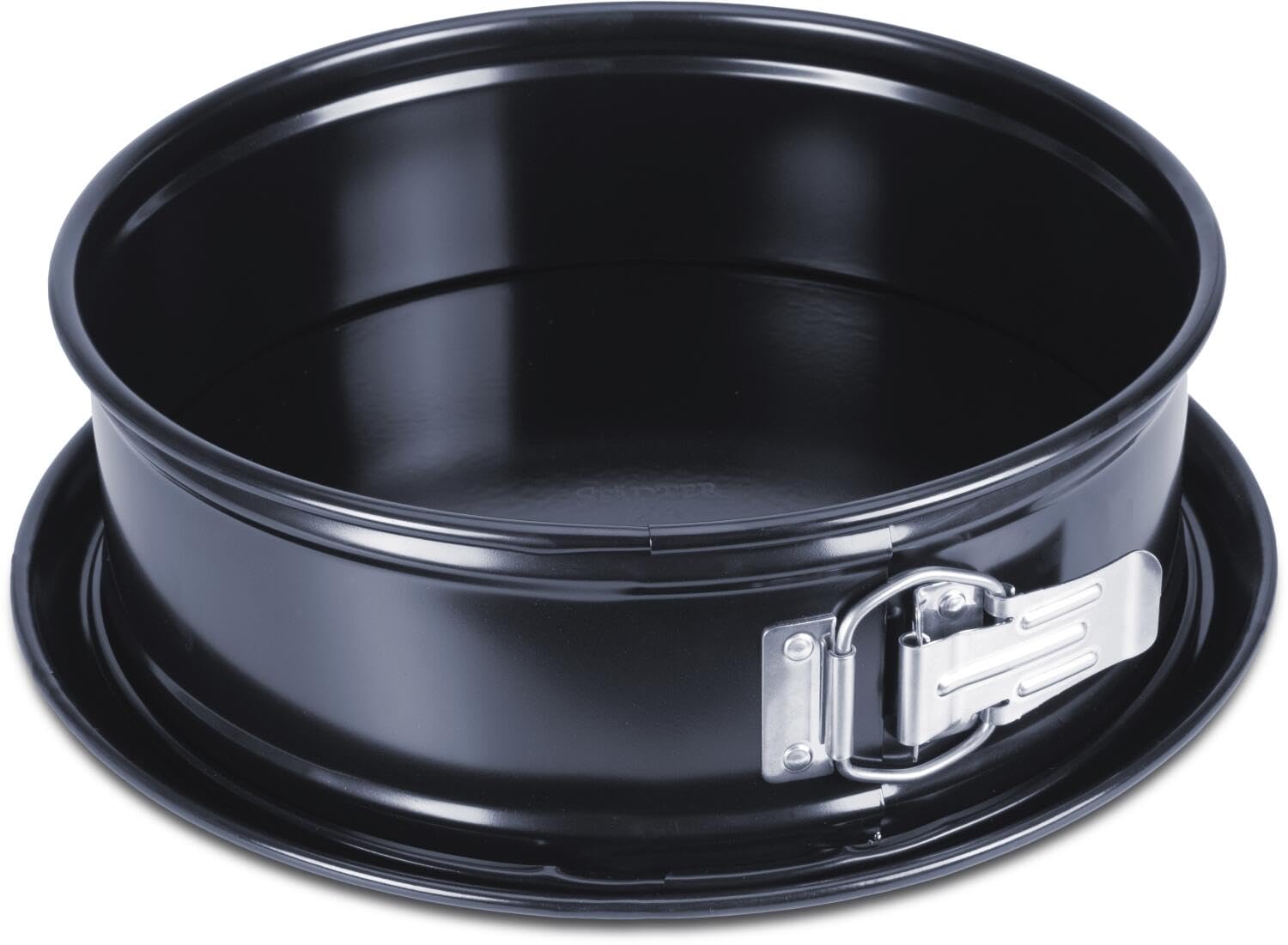 Städter Springform EMAILLE mit Flachboden, 24cm Black Edition, PFAS-frei, Antihaftbeschichtet, Schnitt- & kratzfest, ideal für müheloses Backen | t Flachboden