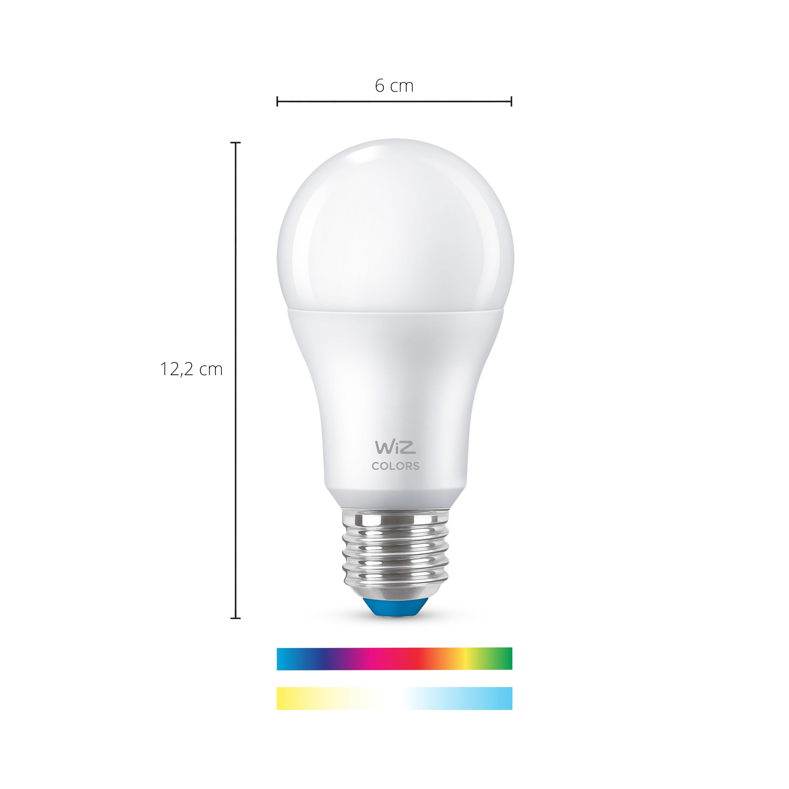 WiZ Lamp 3 Pack - Luces LED inteligentes - Luz blanca cálida a fría - E14-60W -...